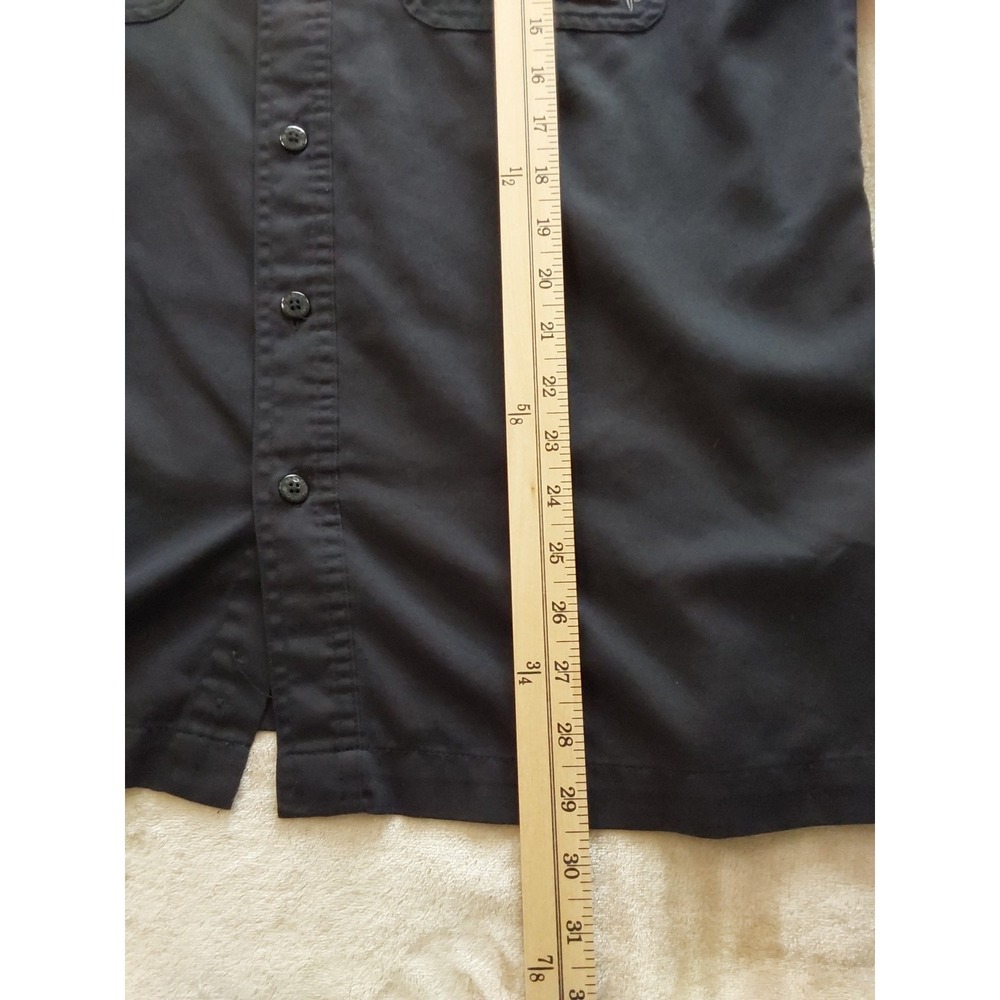 Harley Davidson Skull Button Up Shirt Mens Medium Black Short Sleeve Biker - Picture 7 of 15